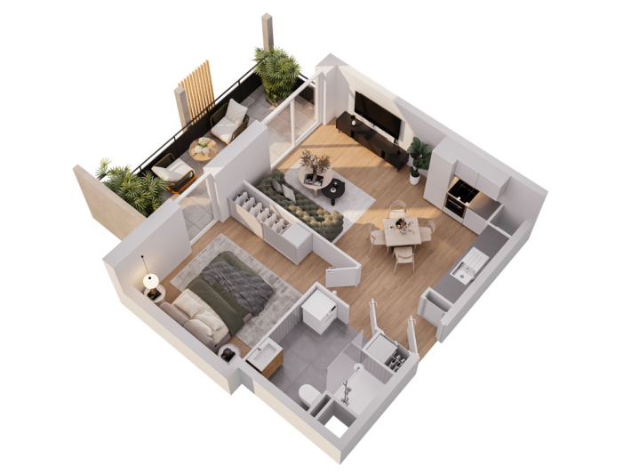 Coeur Acacia - Axonométrie - T2