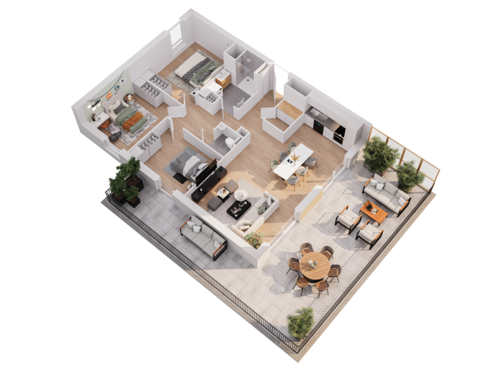 Coeur Acacia - Axonométrie - T4